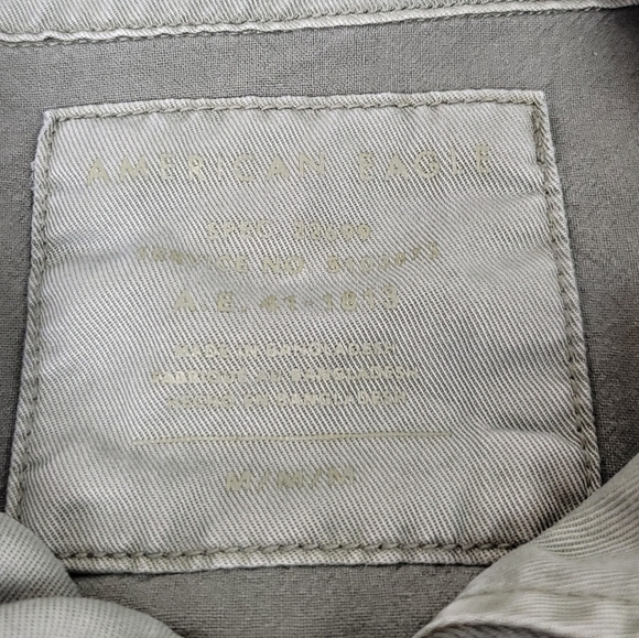 AMERICAN EAGLE‎ OUTFITTERS Women's Olive Green Utility Zip Cargo Pockets Jacket - Picture 5 of 8